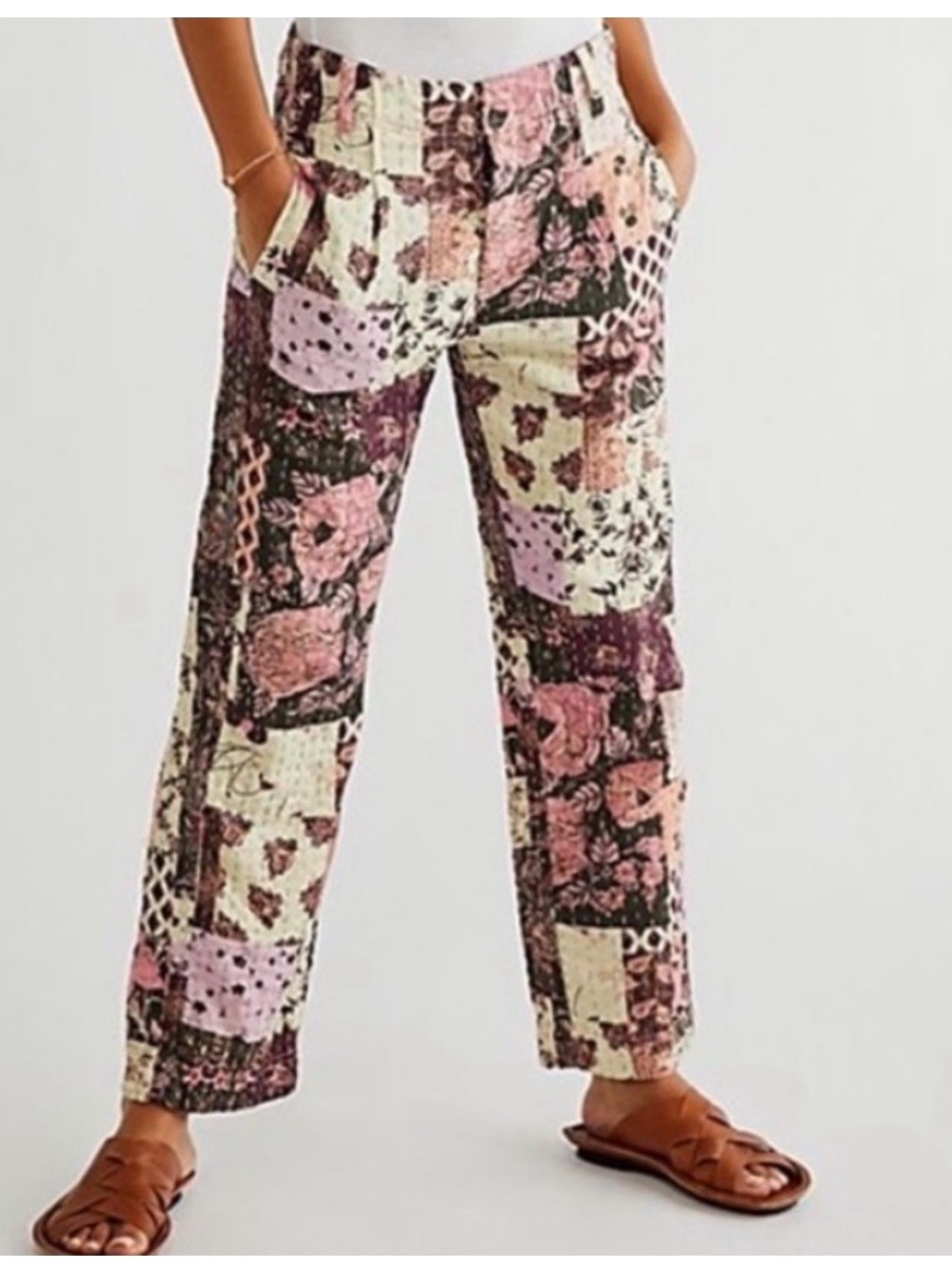 Free People Roads Merge Quited Pants